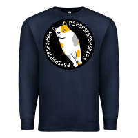 Navy calico cat Premium Sweatshirt - artisFamous