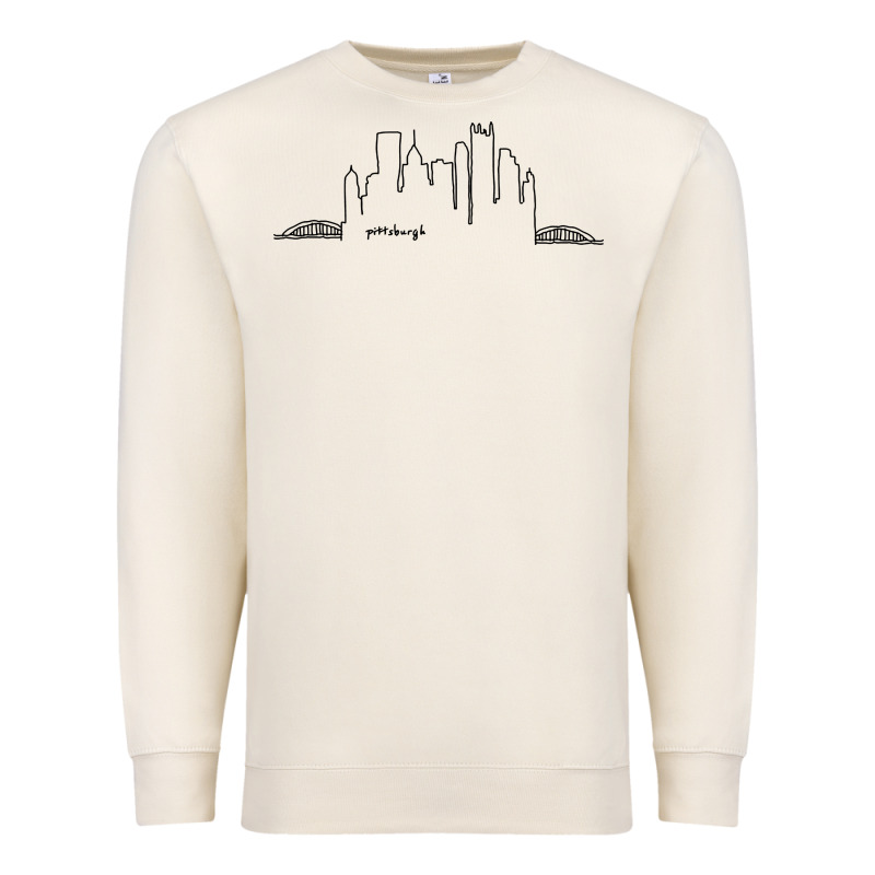 Pittsburgh Skyline City Premium Sweatshirt by artisFamous | Teevron