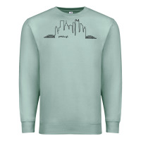 Seafoam pittsburgh skyline city Premium Sweatshirt - artisFamous