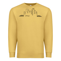 Antique Gold pittsburgh skyline city Premium Sweatshirt - artisFamous