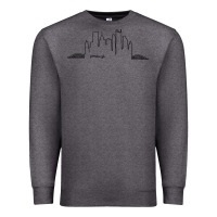 Charcoal Heather pittsburgh skyline city Premium Sweatshirt - artisFamous