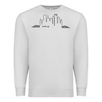 Dove Grey pittsburgh skyline city Premium Sweatshirt - artisFamous