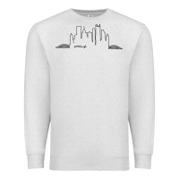 Oatmeal Heather pittsburgh skyline city Premium Sweatshirt - artisFamous
