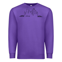Purple pittsburgh skyline city Premium Sweatshirt - artisFamous