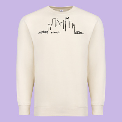 Pittsburgh Skyline City Premium Sweatshirt Designed By Artisfamous
