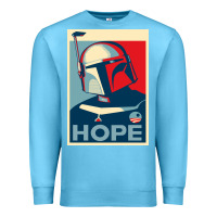 Ocean Blue boba fett for president Premium Sweatshirt - artisFamous