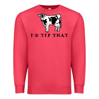 Cardinal i'd tip that funny cow tipping design Premium Sweatshirt - artisFamous