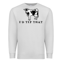 I'd Tip That Funny Cow Tipping Design Premium Sweatshirt | Teevron