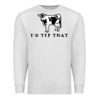 Oatmeal Heather i'd tip that funny cow tipping design Premium Sweatshirt - artisFamous
