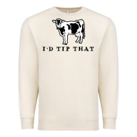 Sandshell i'd tip that funny cow tipping design Premium Sweatshirt - artisFamous