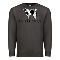 Smoke i'd tip that funny cow tipping design Premium Sweatshirt - artisFamous