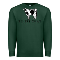 Sports Green i'd tip that funny cow tipping design Premium Sweatshirt - artisFamous