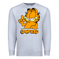 Heather Grey Funny Garfild new vector design Premium Sweatshirt - artisFamous