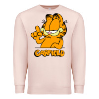 Pale Pink Funny Garfild new vector design Premium Sweatshirt - artisFamous