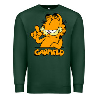 Sports Green Funny Garfild new vector design Premium Sweatshirt - artisFamous