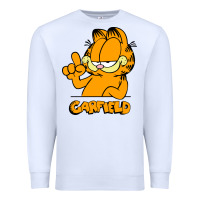 White Funny Garfild new vector design Premium Sweatshirt - artisFamous