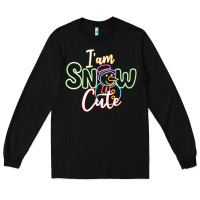 Black l am snow cute Long Sleeve Tee - CowhideDigitalArt