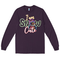 Plum l am snow cute Long Sleeve Tee - CowhideDigitalArt