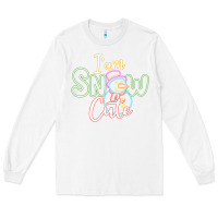 White l am snow cute Long Sleeve Tee - CowhideDigitalArt