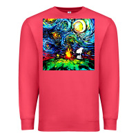 Cardinal starry night print van gogh parody Premium Sweatshirt - artisFamous