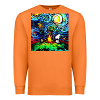 Carrot starry night print van gogh parody Premium Sweatshirt - artisFamous