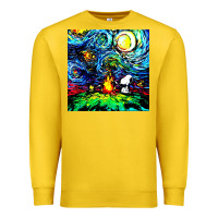 Lemon starry night print van gogh parody Premium Sweatshirt - artisFamous