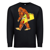 Black bigfoot carrying taco Premium Sweatshirt - artisFamous