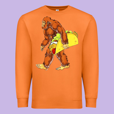 Bigfoot Carrying Taco Premium Sweatshirt Designed By Artisfamous