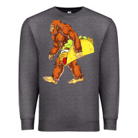 Charcoal Heather bigfoot carrying taco Premium Sweatshirt - artisFamous
