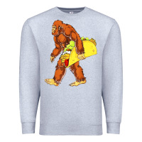 Heather Grey bigfoot carrying taco Premium Sweatshirt - artisFamous
