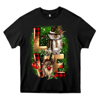 Black love snowman gnome Heavy Core Tee - CowGirlArtShop