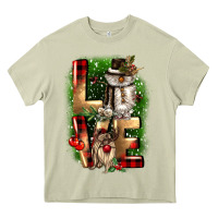Mossy love snowman gnome Heavy Core Tee - CowGirlArtShop