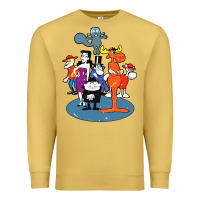 Antique Gold rocky & bullwinkle and friends Premium Sweatshirt - artisFamous