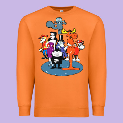 Rocky & Bullwinkle And Friends Premium Sweatshirt Designed By Artisfamous