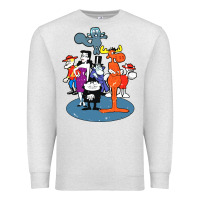 Oatmeal Heather rocky & bullwinkle and friends Premium Sweatshirt - artisFamous