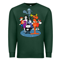 Sports Green rocky & bullwinkle and friends Premium Sweatshirt - artisFamous