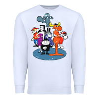 White rocky & bullwinkle and friends Premium Sweatshirt - artisFamous