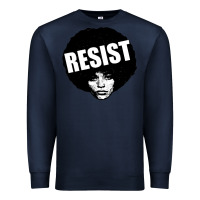 Navy angela davis speaking Premium Sweatshirt - artisFamous