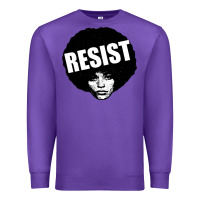 Purple angela davis speaking Premium Sweatshirt - artisFamous