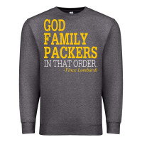 Charcoal Heather god family packers in that order Premium Sweatshirt - artisFamous