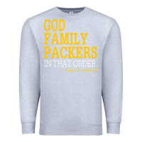 Heather Grey god family packers in that order Premium Sweatshirt - artisFamous