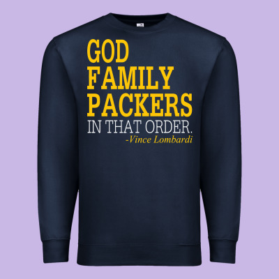 God Family Packers In That Order Premium Sweatshirt Designed By Artisfamous