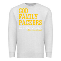 Oatmeal Heather god family packers in that order Premium Sweatshirt - artisFamous