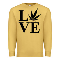 Antique Gold love weed 420 Premium Sweatshirt - artisFamous