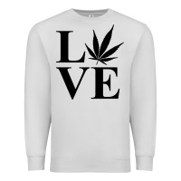 Dove Grey love weed 420 Premium Sweatshirt - artisFamous
