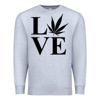 Heather Grey love weed 420 Premium Sweatshirt - artisFamous