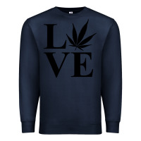 Navy love weed 420 Premium Sweatshirt - artisFamous