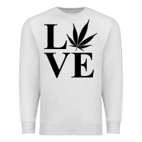 Oatmeal Heather love weed 420 Premium Sweatshirt - artisFamous