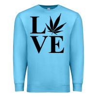 Ocean Blue love weed 420 Premium Sweatshirt - artisFamous