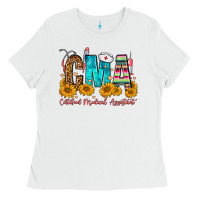 White CMA Certified Medical Assistant Ladies Tee - FaDigitalArtStudio